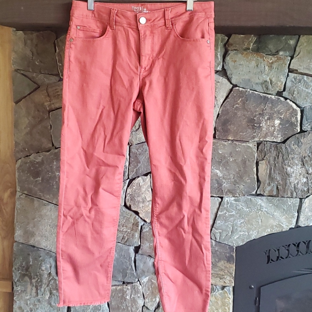Time and Tru jeans, coral color size 12